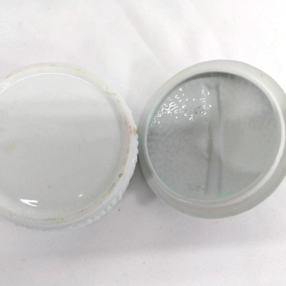 Vintage Ceramic Powder Trinket Lidded Jewelry Box - Picture 3 of 5